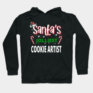 Santa's Jolliest Cookie Artist Merry Xmas on Funny Christmas Hoodie